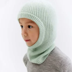 Pierre Robert Tilbehør|Tilbehør-Balaclava Ull Barn​ Aqua Grey