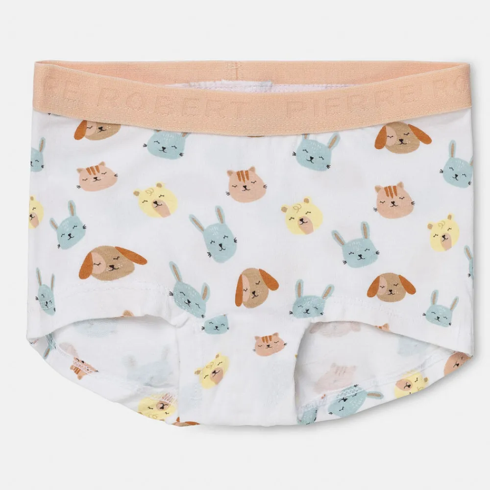 Pierre Robert Undertøy-Boxer Liten Jente Happy Yellow and White