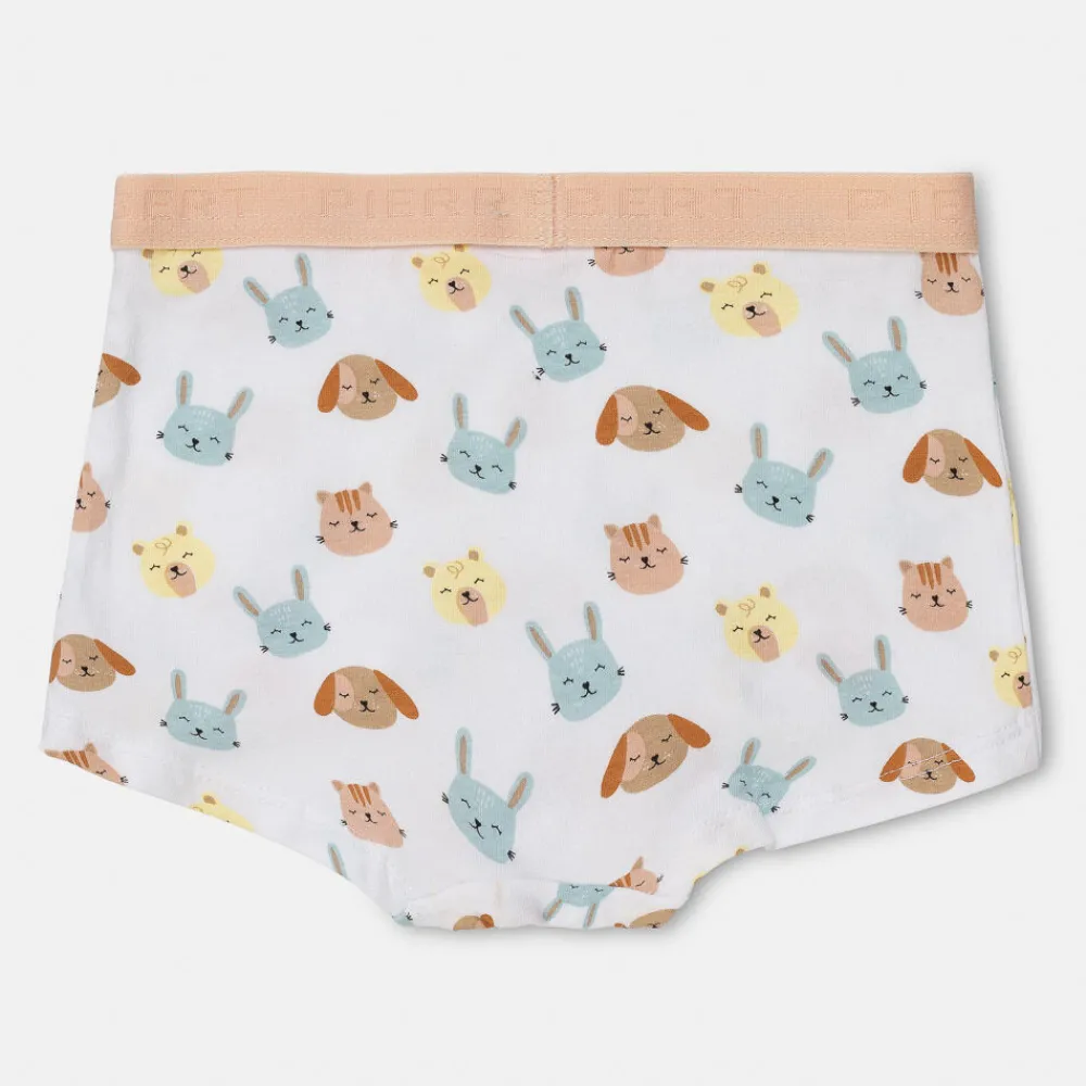 Pierre Robert Undertøy-Boxer Liten Jente Happy Yellow and White