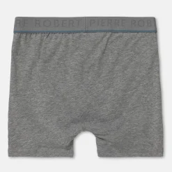 Pierre Robert Undertøy-Boxershorts Stor Gutt GreyMelange LapisBlue