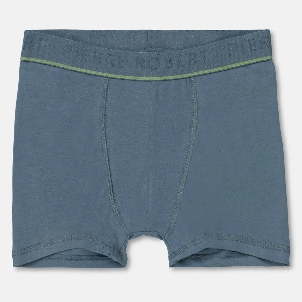 Pierre Robert Undertøy-Boxershorts Stor Gutt GreyMelange LapisBlue