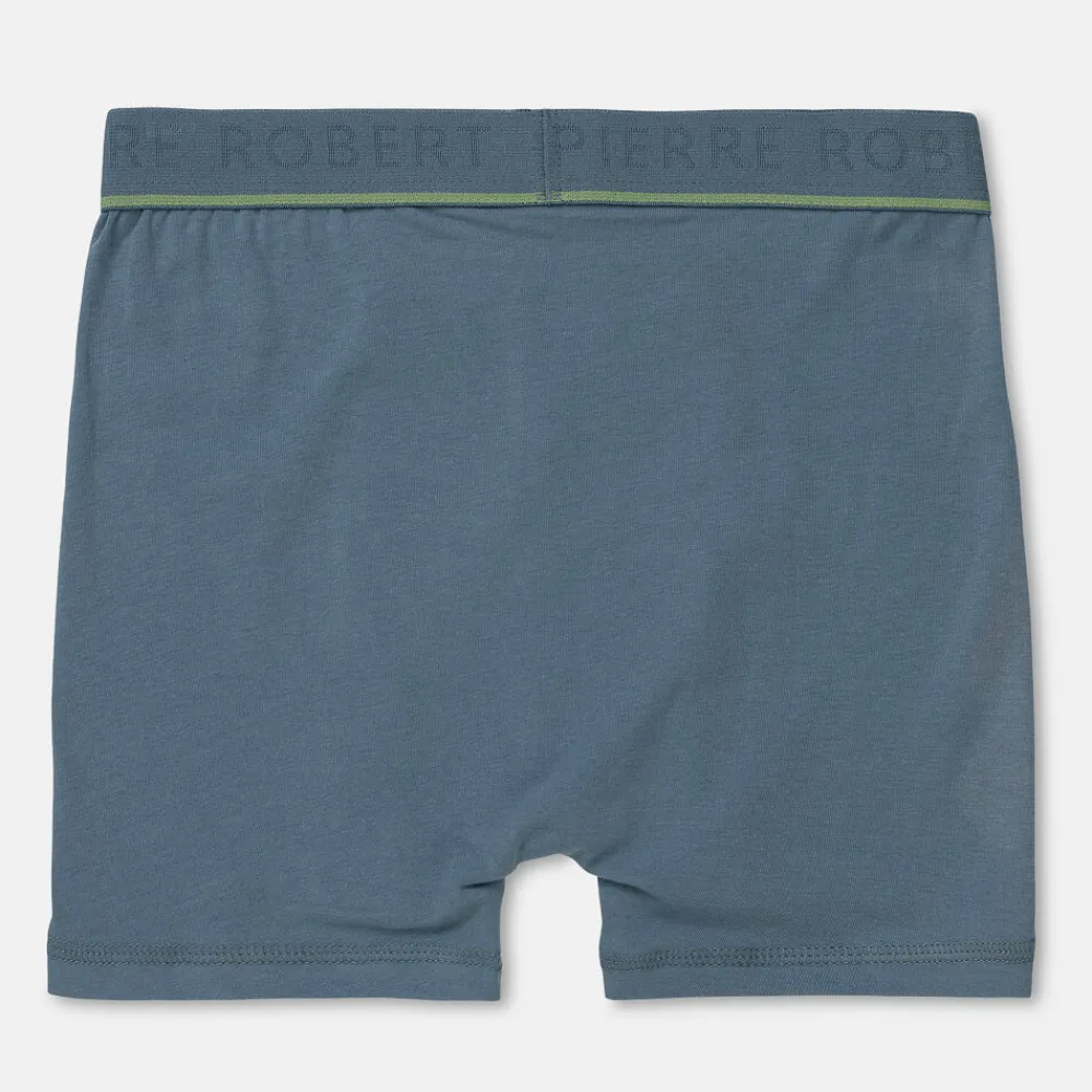 Pierre Robert Undertøy-Boxershorts Stor Gutt GreyMelange LapisBlue