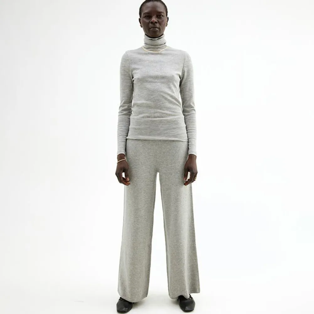 Pierre Robert Underdeler|Sommerull-Bukse I Merinoull Grey Melange