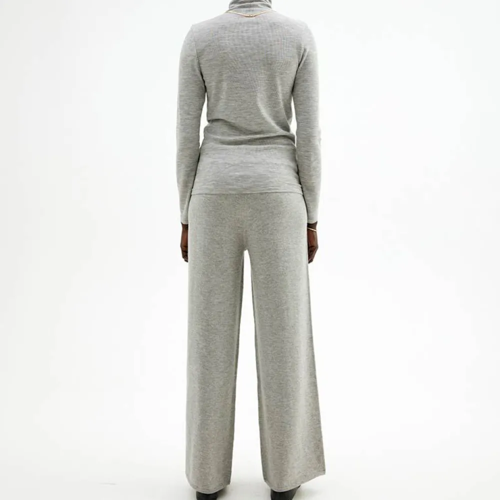 Pierre Robert Underdeler|Sommerull-Bukse I Merinoull Grey Melange