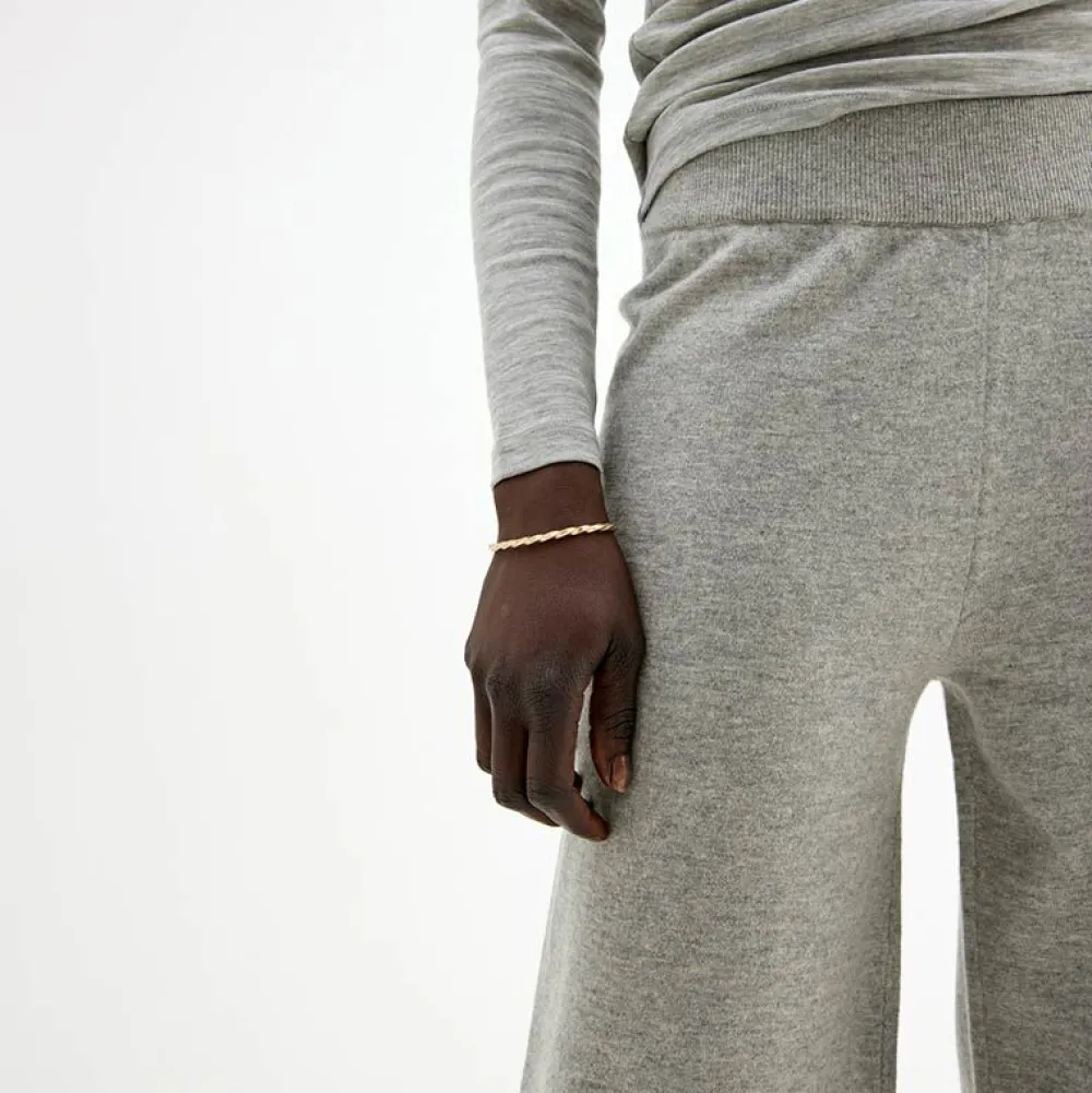 Pierre Robert Underdeler|Sommerull-Bukse I Merinoull Grey Melange