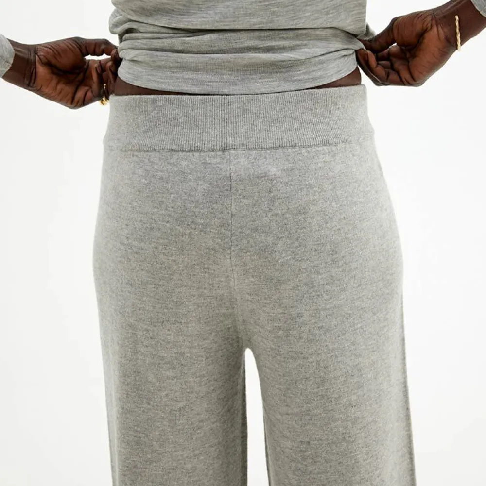 Pierre Robert Underdeler|Sommerull-Bukse I Merinoull Grey Melange