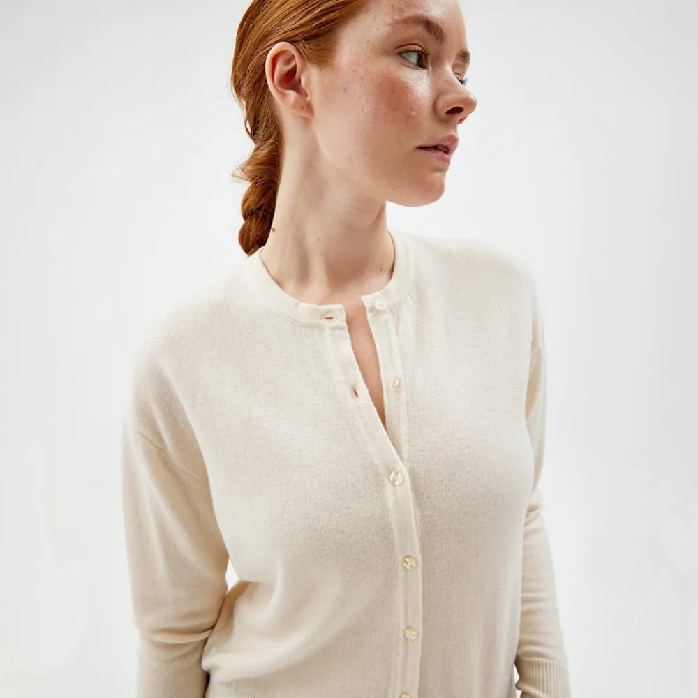 Pierre Robert Overdeler|Sommerull-Cardigan Ivory