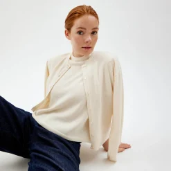 Pierre Robert Overdeler|Sommerull-Cardigan Ivory