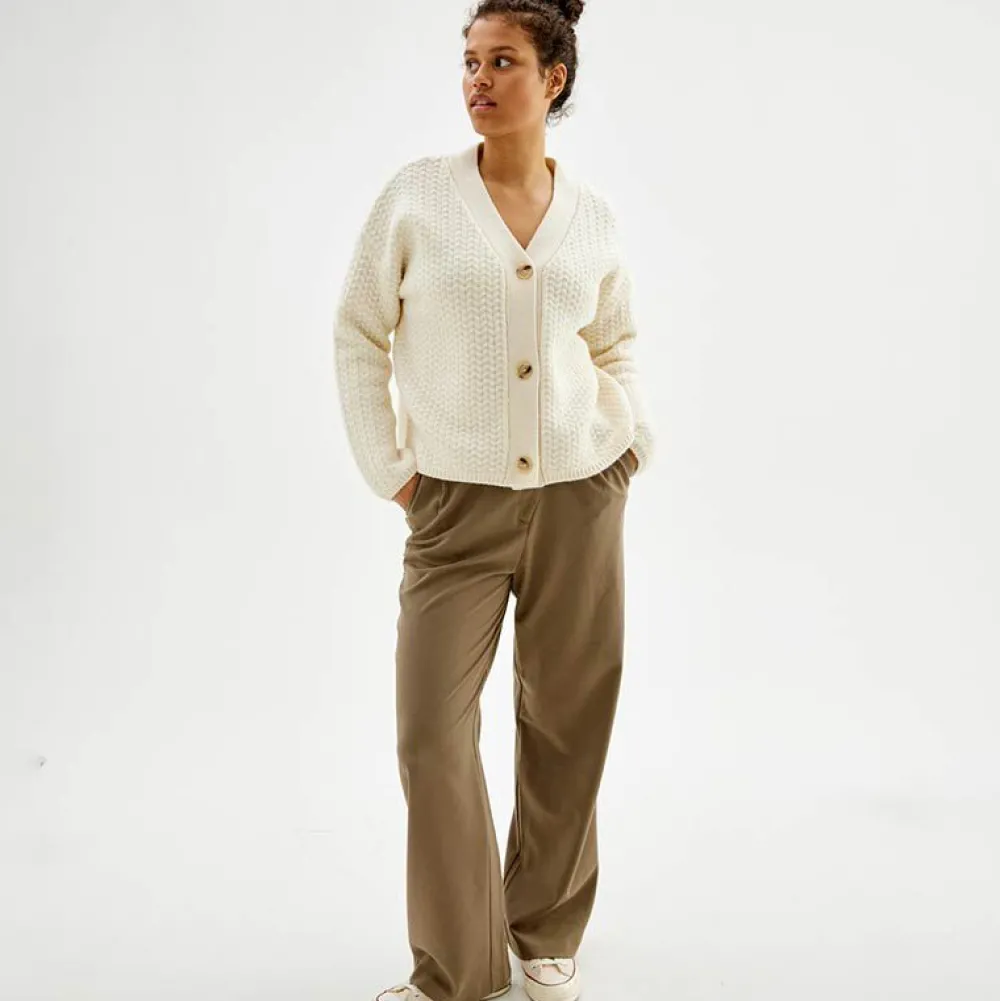 Pierre Robert Overdeler|Loungewear-Cardigan Med Struktur Ivory