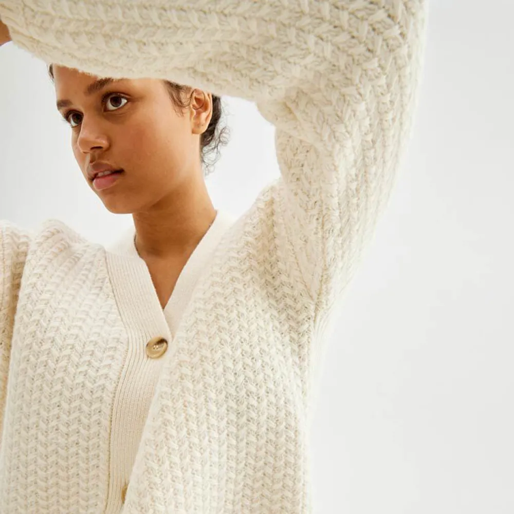 Pierre Robert Overdeler|Loungewear-Cardigan Med Struktur Ivory