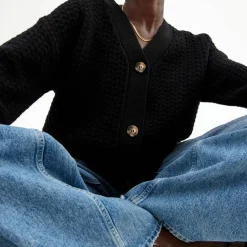 Pierre Robert Overdeler|Gensere-Cardigan Med Struktur Black