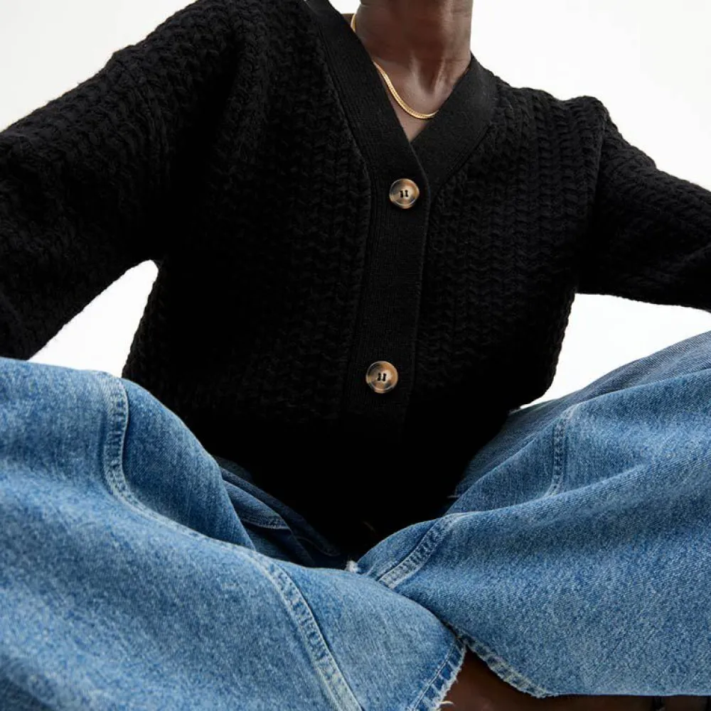 Pierre Robert Overdeler|Gensere-Cardigan Med Struktur Black