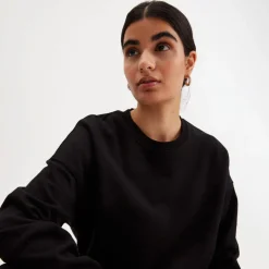 Pierre Robert Gensere|Loungewear-Crewneck Genser Bomull Black