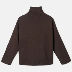 Pierre Robert Overdeler|Sommerull-Genser Med Omslagskrage Coffee