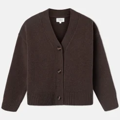 Pierre Robert Overdeler|Gensere-Heavy-knit Cardigan Coffee
