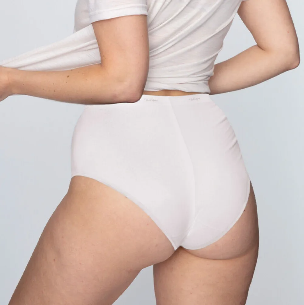 Pierre Robert Truser-High Waist Bomull Klassisk Truse White