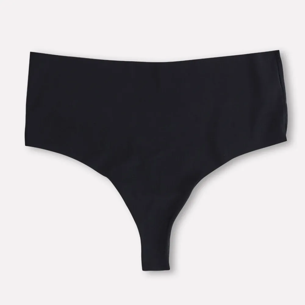 Pierre Robert Truser-High Waist Invisible Stringtruse Black