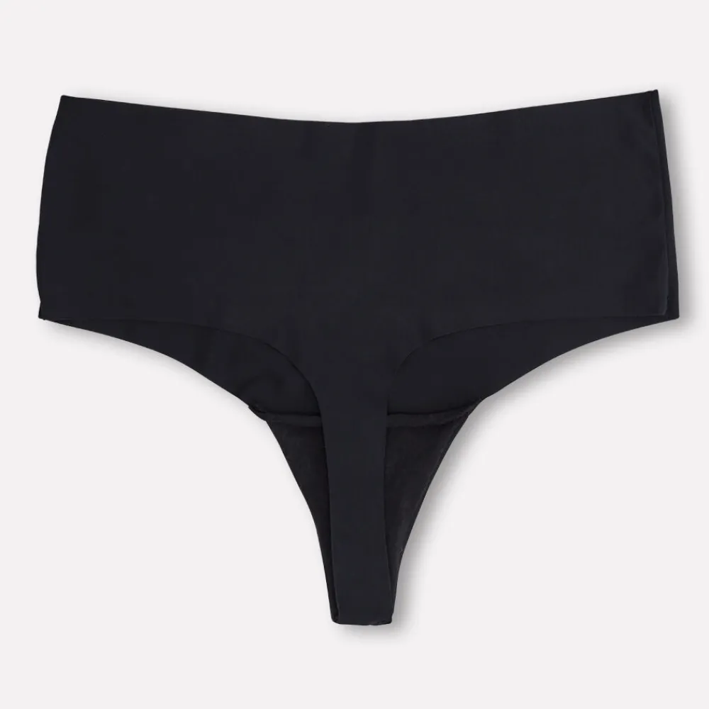 Pierre Robert Truser-High Waist Invisible Stringtruse Black