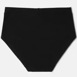 Pierre Robert Truser-High Waist Truse Bomull, Uten Strammende Strikk Black