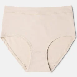 Pierre Robert Truser-High Waist Truse Bomull, Uten Strammende Strikk Light Powder