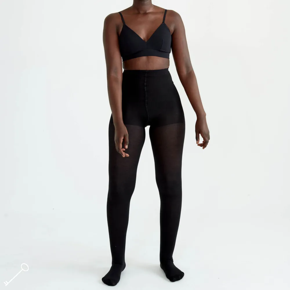 Pierre Robert Strømpebukser|Strømpebukser-Hold-In Ullstrømpebukse Black