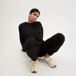 Pierre Robert Underdeler|Loungewear-Joggebukse økologisk Bomull Black