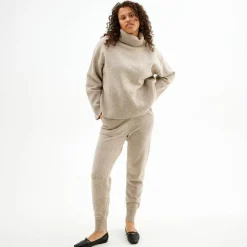 Pierre Robert Underdeler|Underdeler-Joggers I Ull Beige Melange