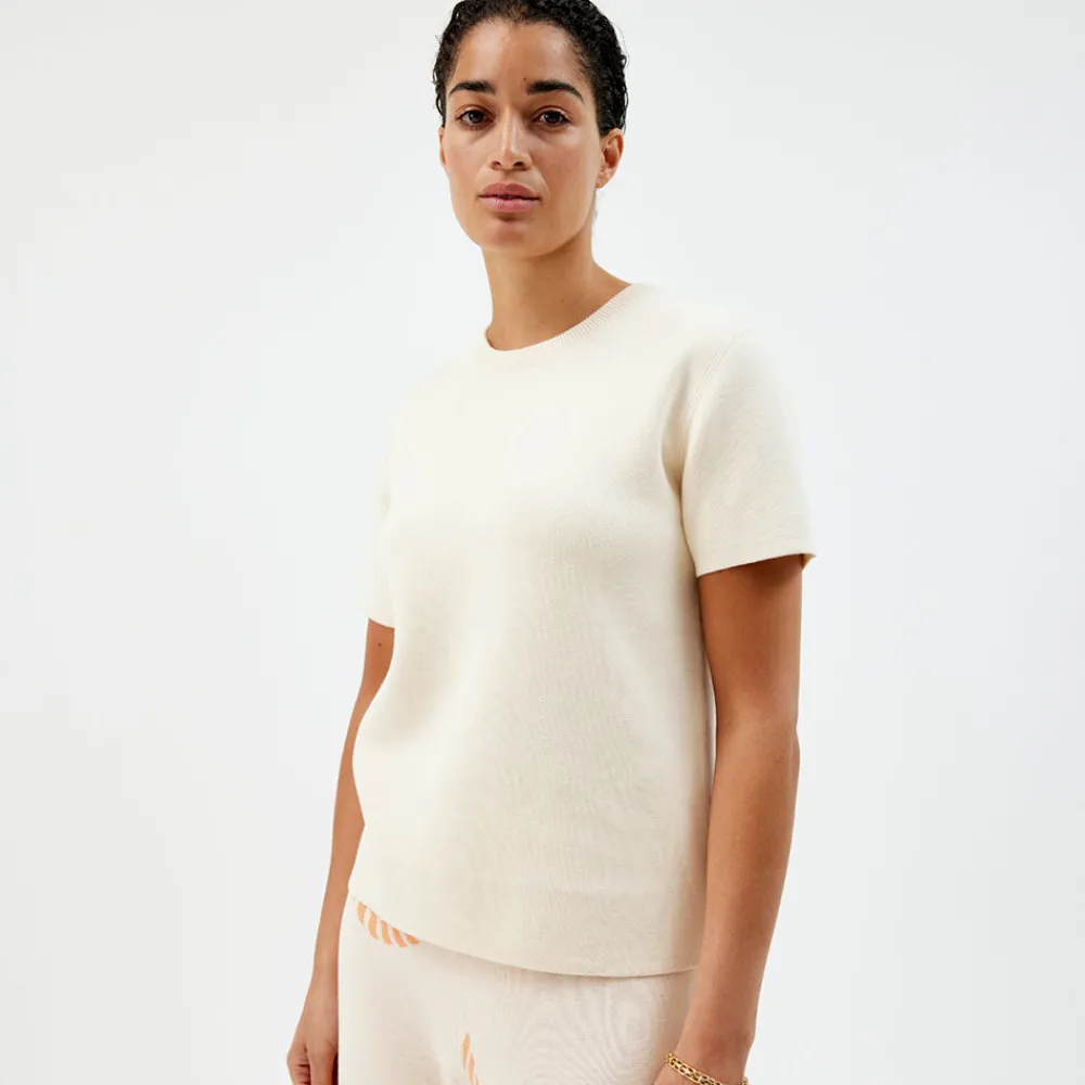 Pierre Robert T-Skjorter|Loungewear-Kortermet Genser Ecru
