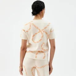 Pierre Robert T-Skjorter|Loungewear-Kortermet Genser Apricot/Ecru