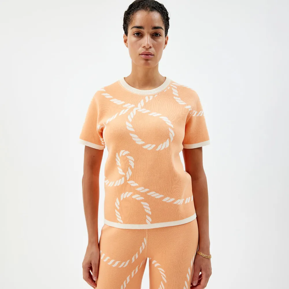 Pierre Robert T-Skjorter|Loungewear-Kortermet Genser Apricot/Ecru