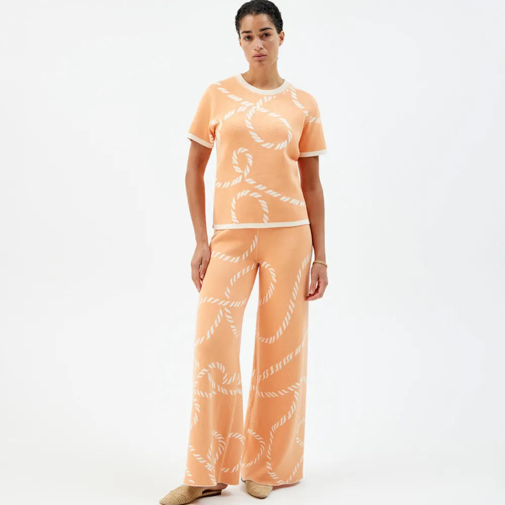 Pierre Robert T-Skjorter|Loungewear-Kortermet Genser Apricot/Ecru