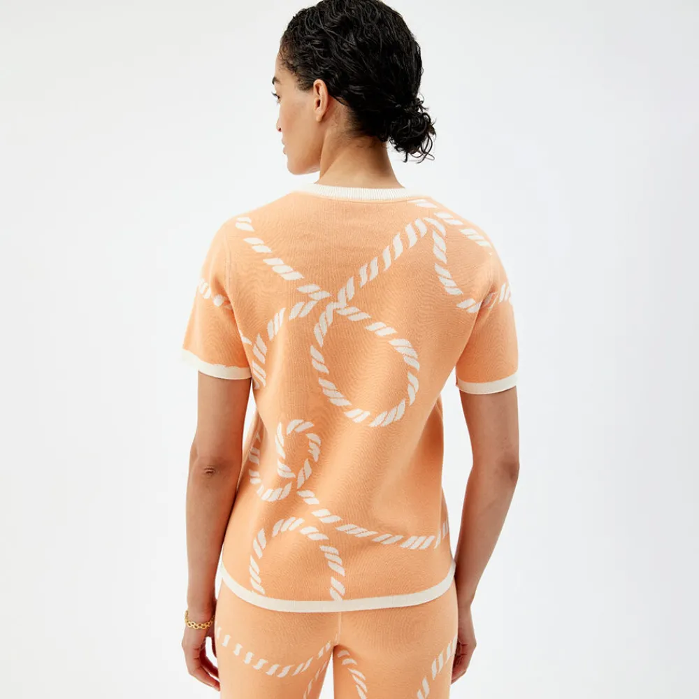 Pierre Robert T-Skjorter|Loungewear-Kortermet Genser Apricot/Ecru