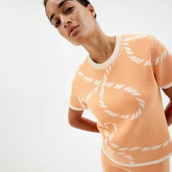 Pierre Robert T-Skjorter|Loungewear-Kortermet Genser Apricot/Ecru