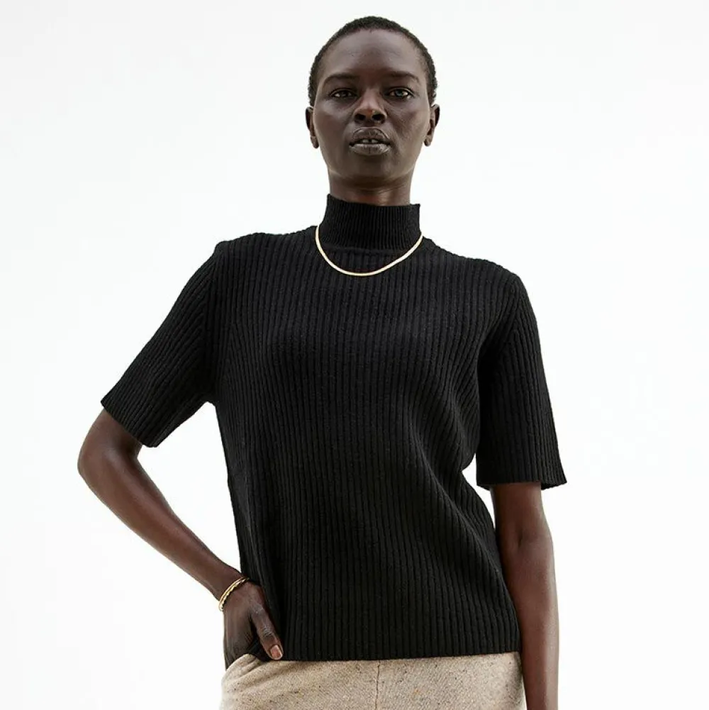 Pierre Robert Overdeler|Sommerull-Kortermet Genser I Ull Black