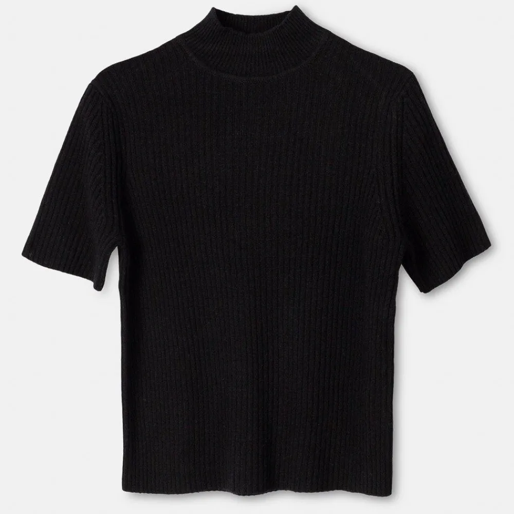 Pierre Robert Overdeler|Sommerull-Kortermet Genser I Ull Black