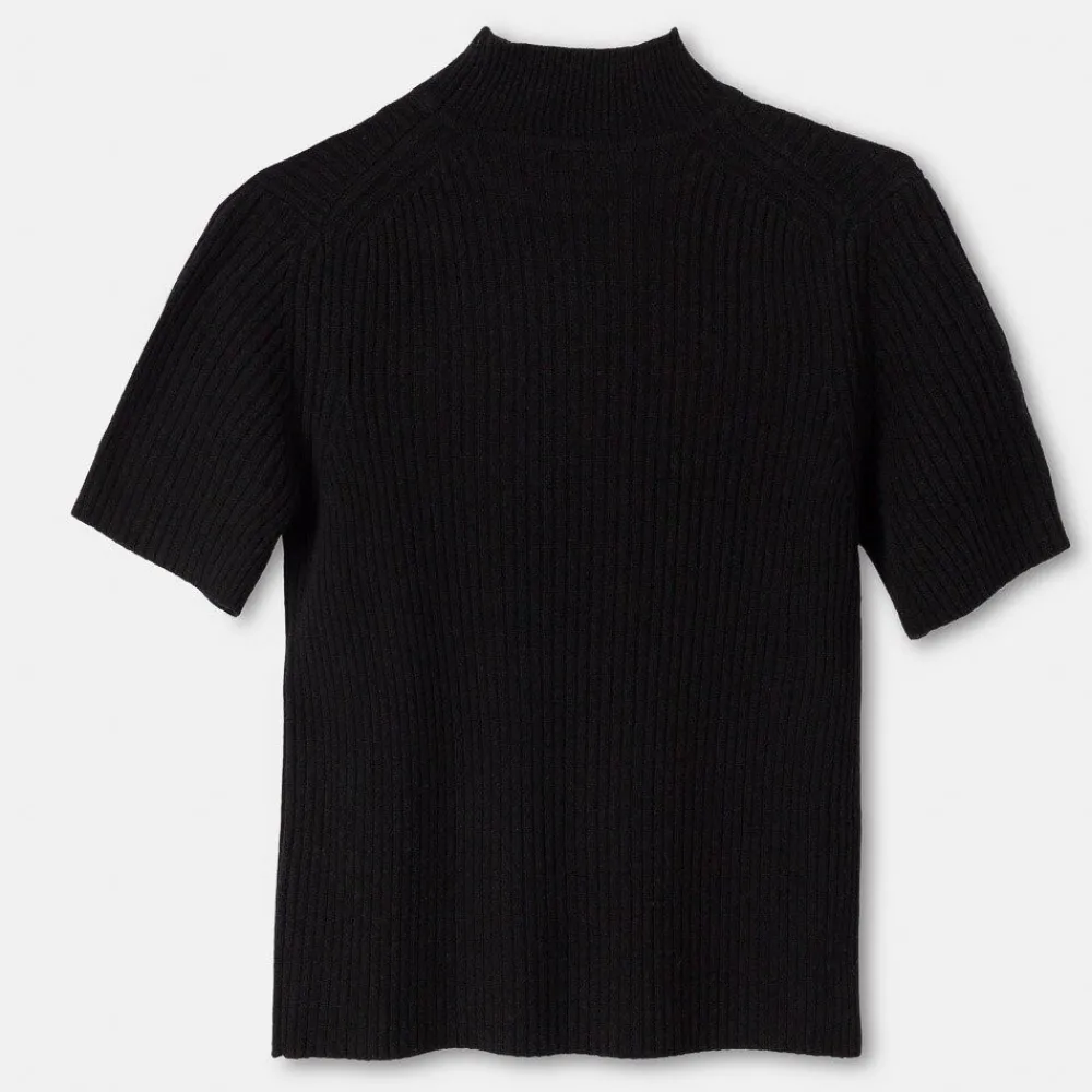 Pierre Robert Overdeler|Sommerull-Kortermet Genser I Ull Black