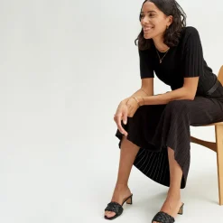 Pierre Robert Underdeler|Kjoler Og Skjørt-Plissert Skjørt Black