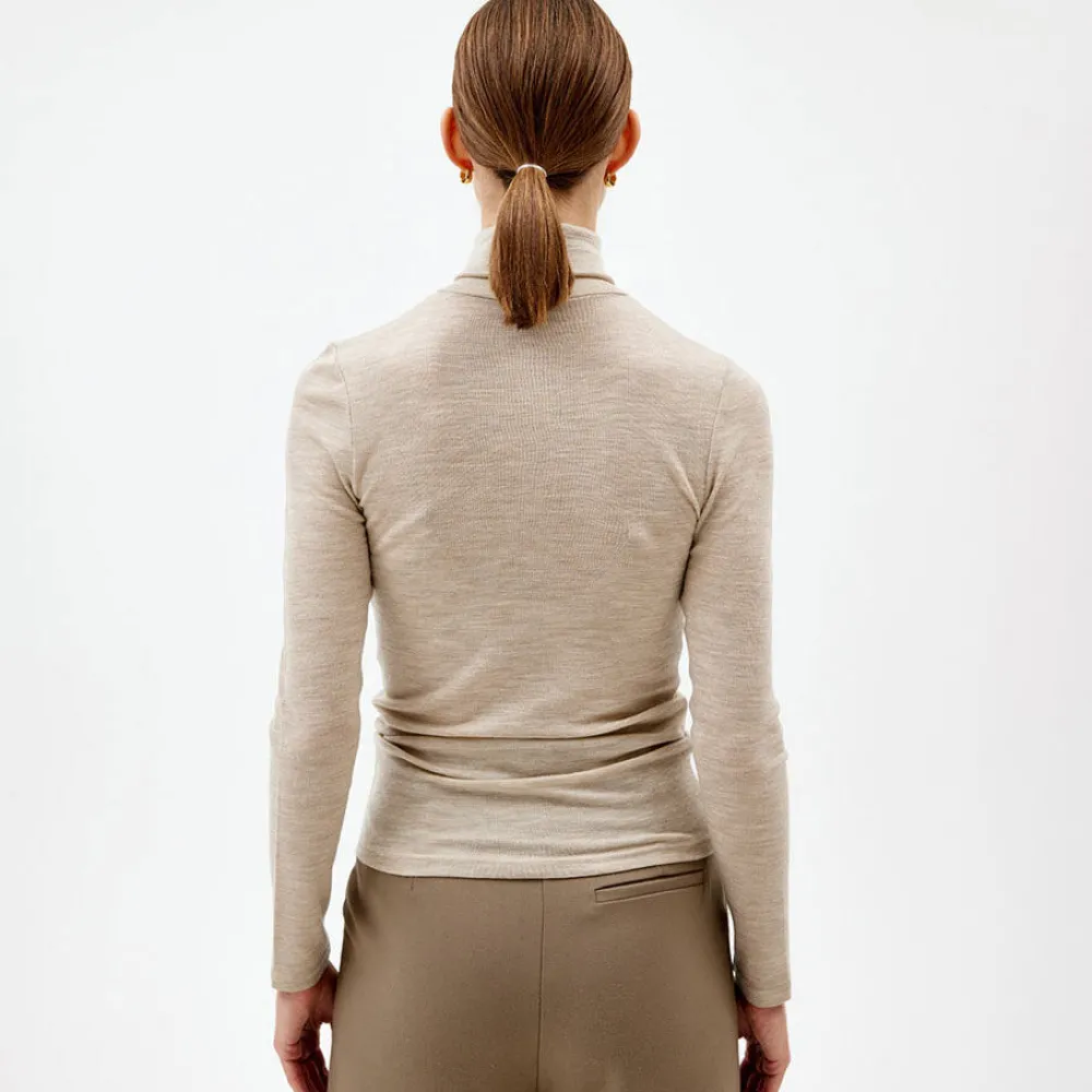 Pierre Robert Overdeler|Gensere-Pologenser Ull Stone Beige