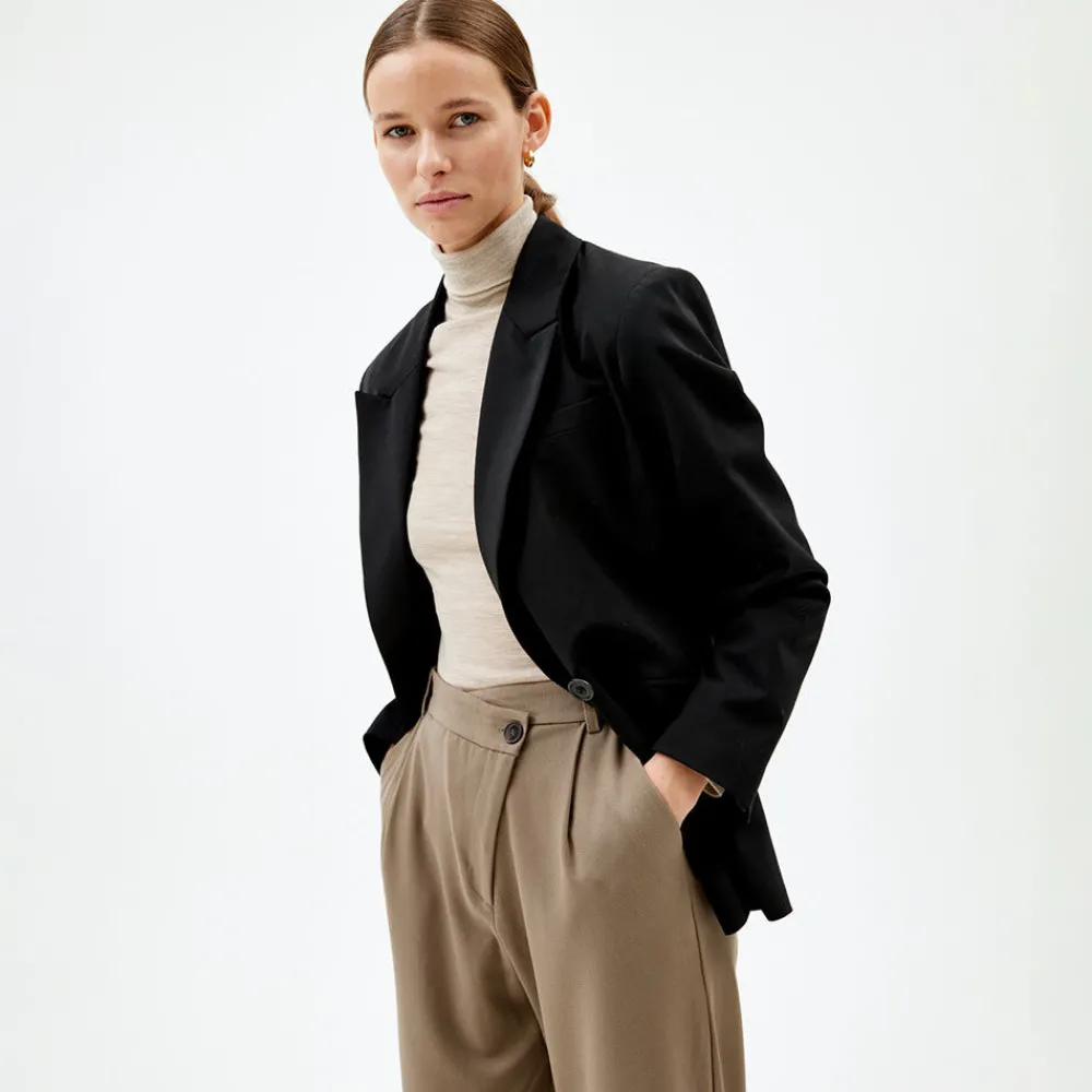 Pierre Robert Overdeler|Gensere-Pologenser Ull Stone Beige