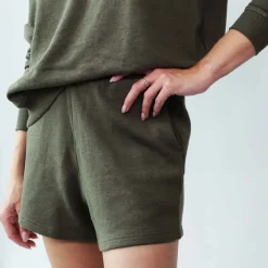 Pierre Robert Underdeler|Loungewear-Shorts Bomull Green Melange
