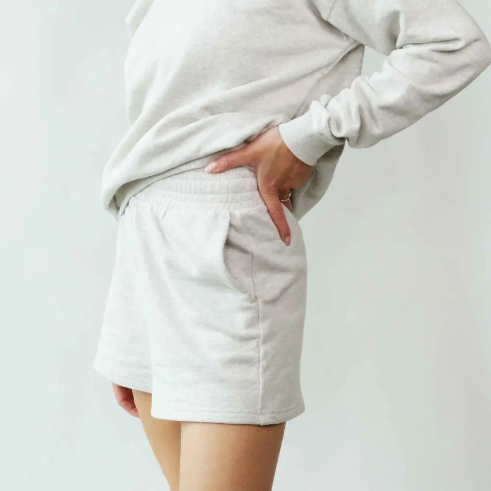 Pierre Robert Underdeler|Loungewear-Shorts Bomull Light Grey Melange
