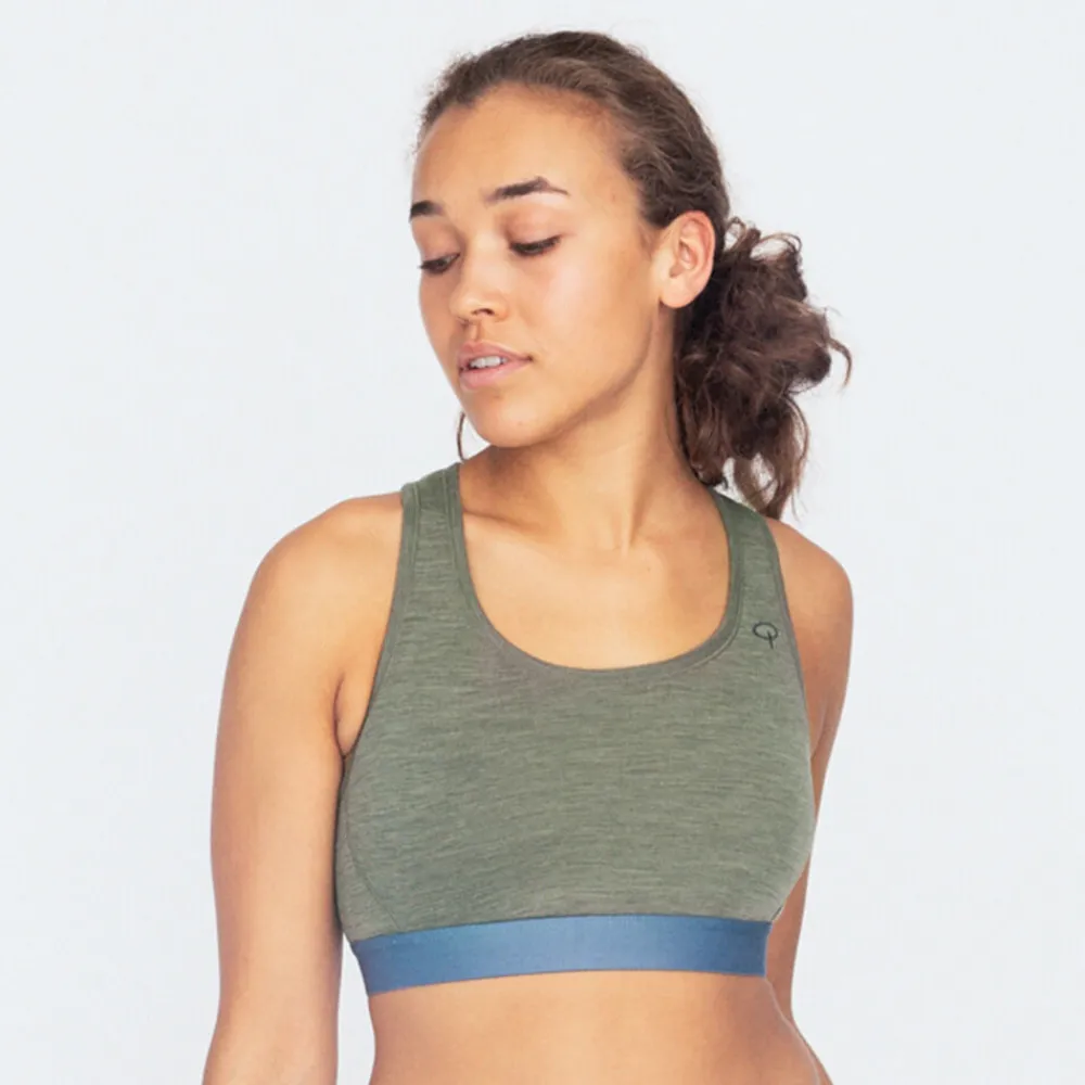 Pierre Robert Ullundertøy|Sommerull-Sports-BH I Merinoull Khaki