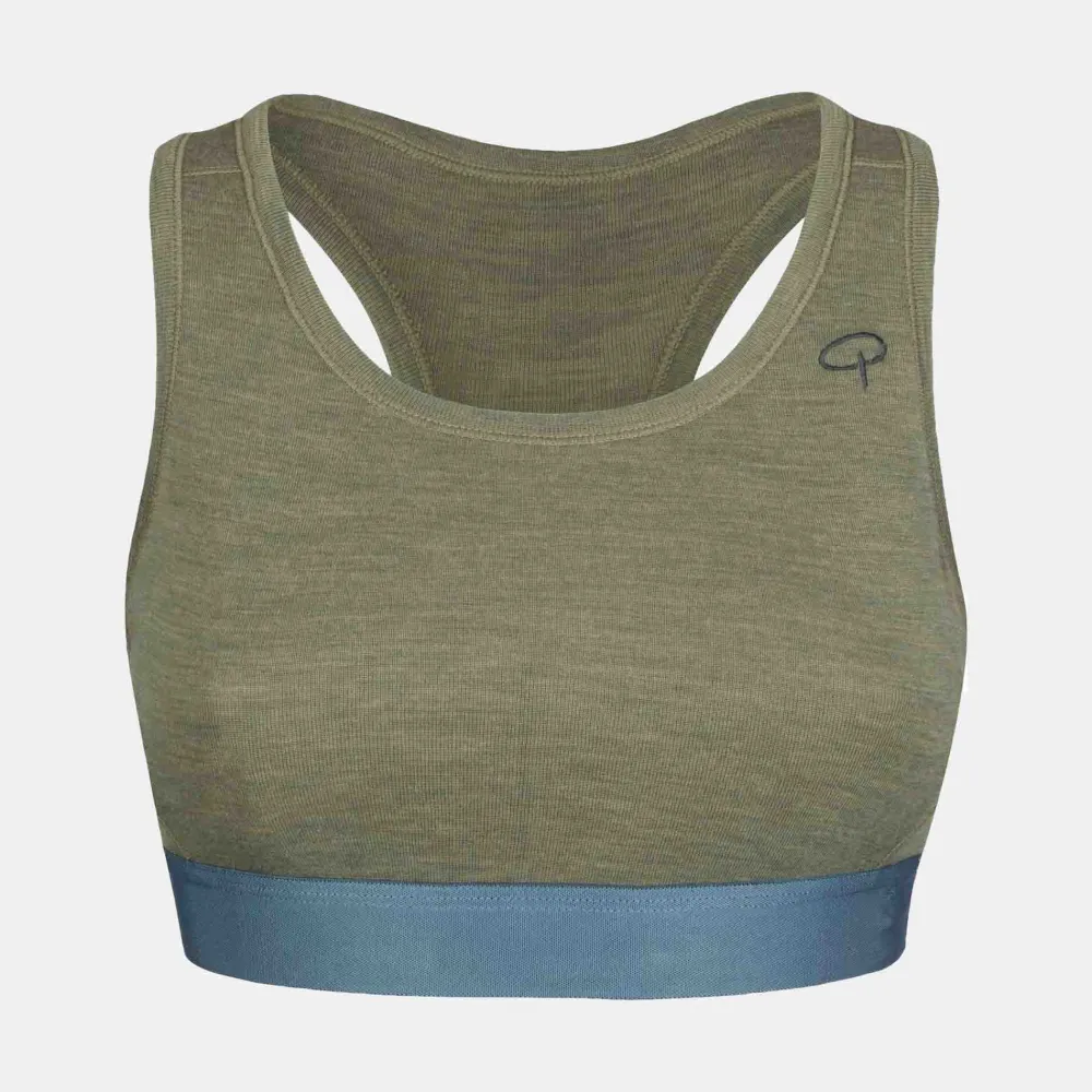 Pierre Robert Ullundertøy|Sommerull-Sports-BH I Merinoull Khaki