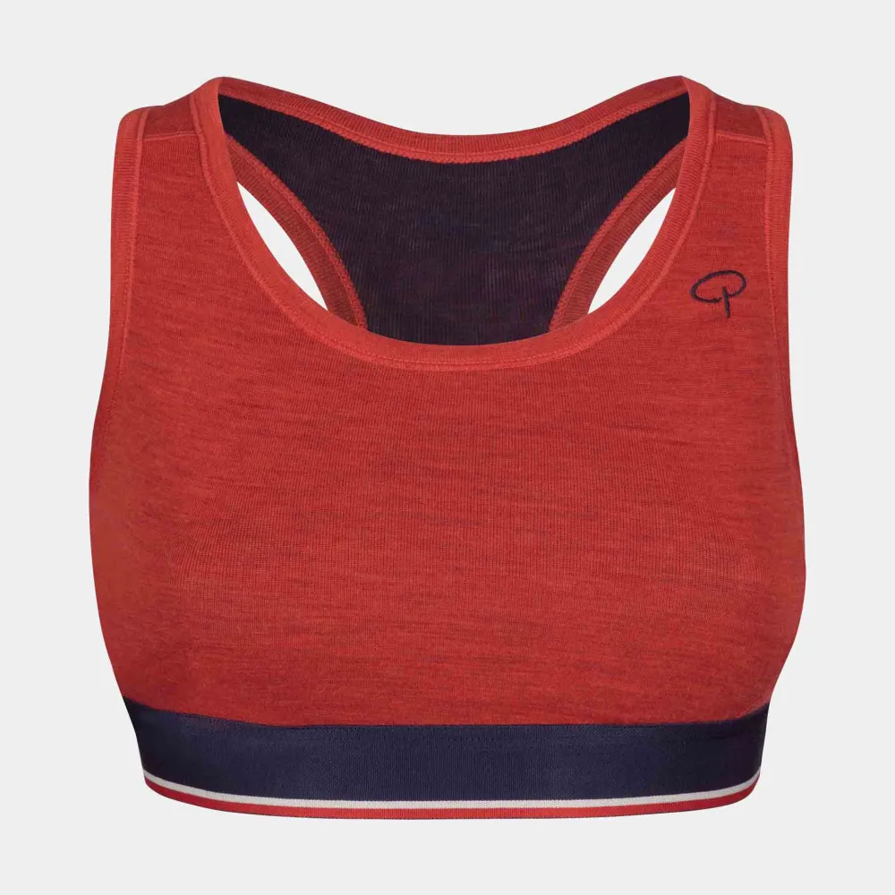 Pierre Robert Bh|Ullundertøy-Sports-BH I Merinoull OL Red Mel