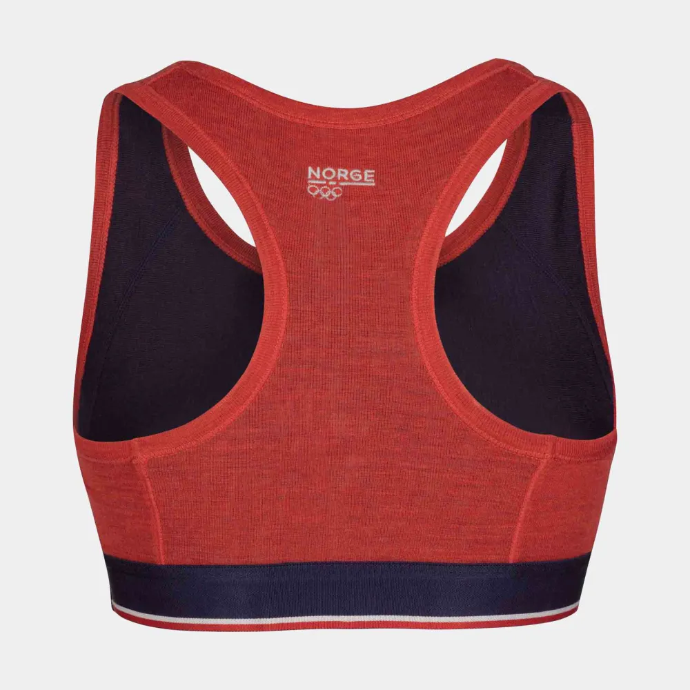 Pierre Robert Bh|Ullundertøy-Sports-BH I Merinoull OL Red Mel