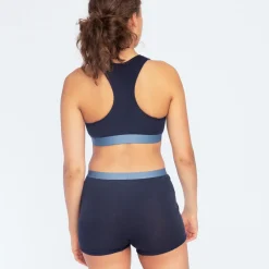 Pierre Robert Sportsull|Ullundertøy-Sports-BH I Merinoull Navy Melange