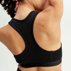 Pierre Robert Ullundertøy|Sommerull-Sports-BH I Merinoull Black Mel