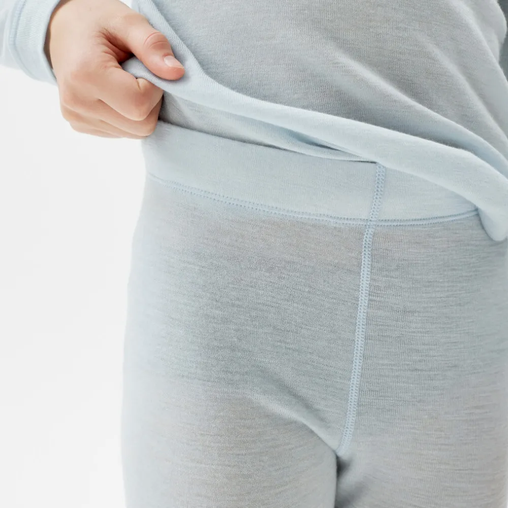 Pierre Robert Underdeler|Ullundertøy-Stilongs Ull Barn Ice Blue