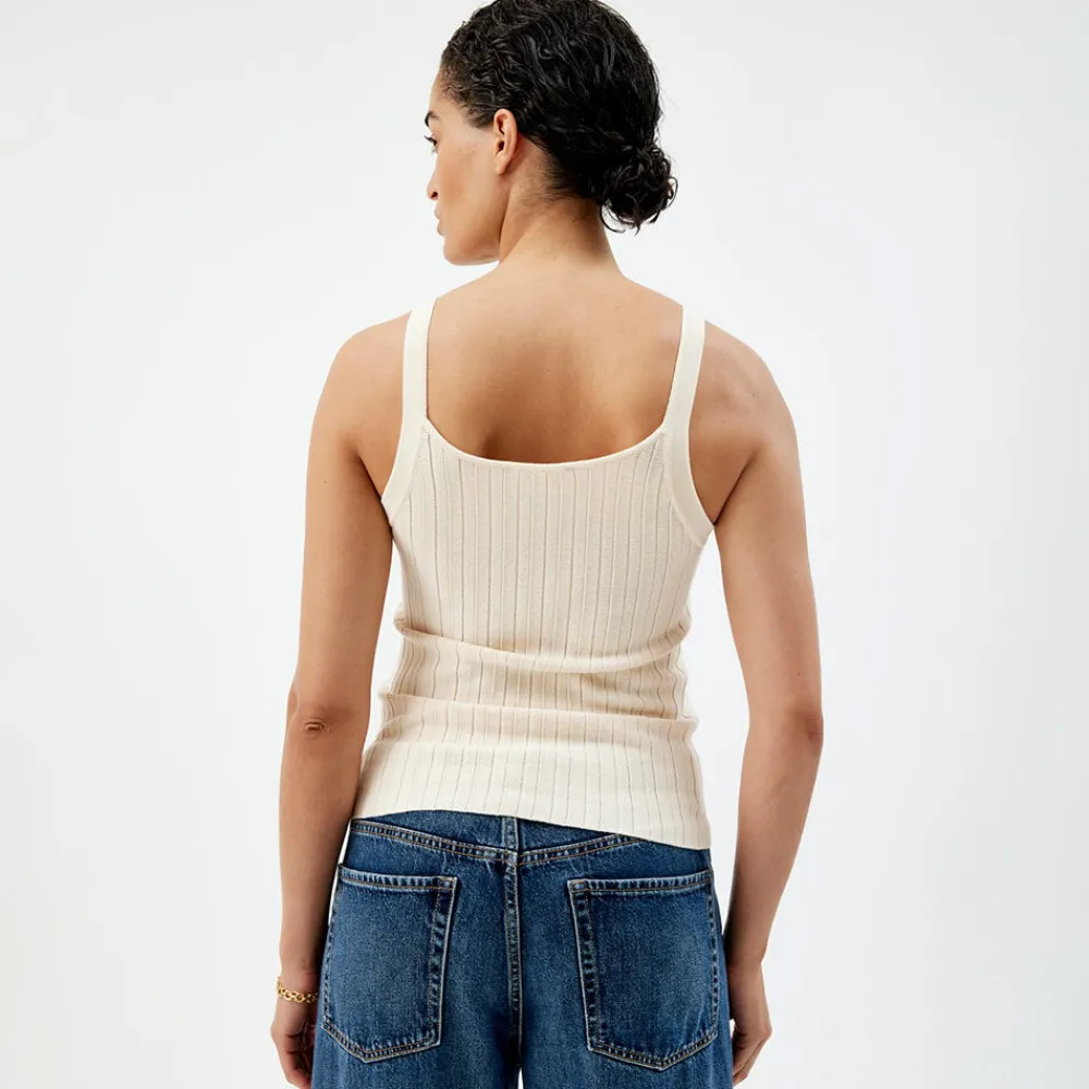 Pierre Robert Loungewear|Singlet-Strikket Singlet Ecru