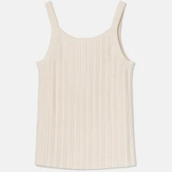 Pierre Robert Loungewear|Singlet-Strikket Singlet Ecru